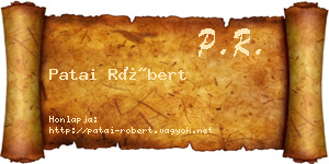 Patai Róbert névjegykártya